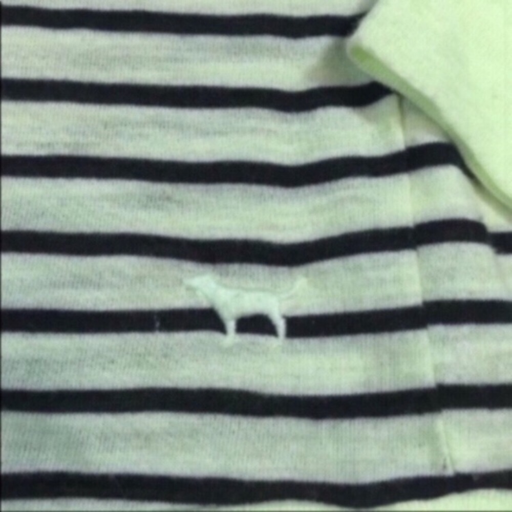 Victoria's Secret Green Striped Long Sleeve - Picture 2 of 8